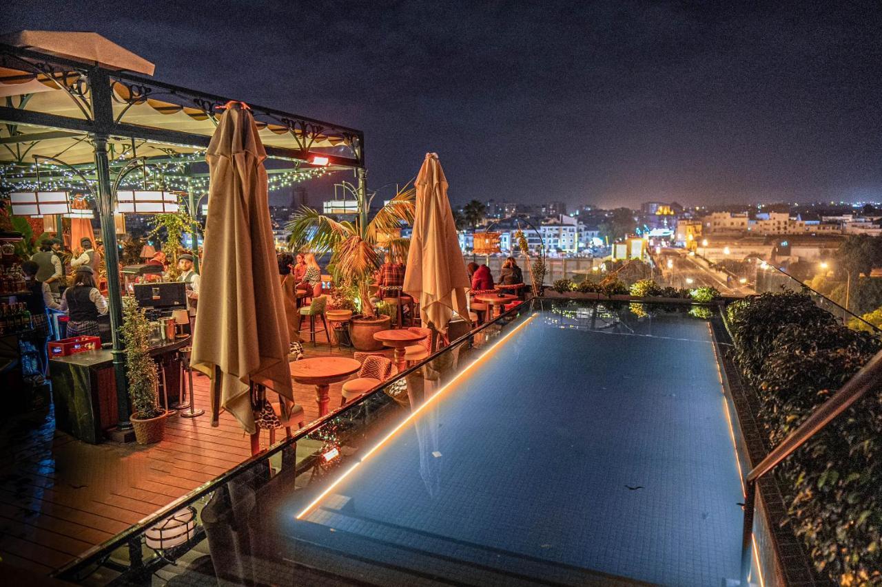 Hotel Lobby Sevilla Kültér fotó Rooftop bar in Marrakech, Morocco